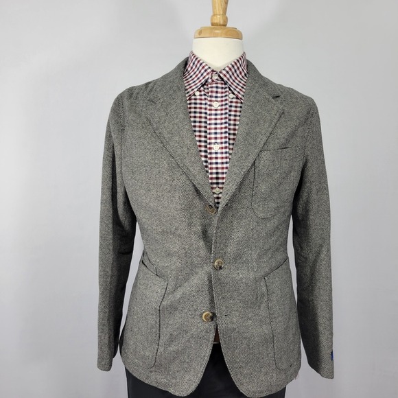Polo Ralph Lauren Men's Tweed Unstructured Sport Coat Herringbone Wool Blend 40S